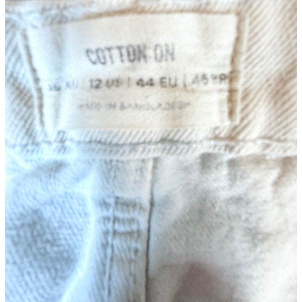 Cotton On Carpenter Pants Large 42 White Utility Pockets Summer Cotton Blend - Picture 2 of 16